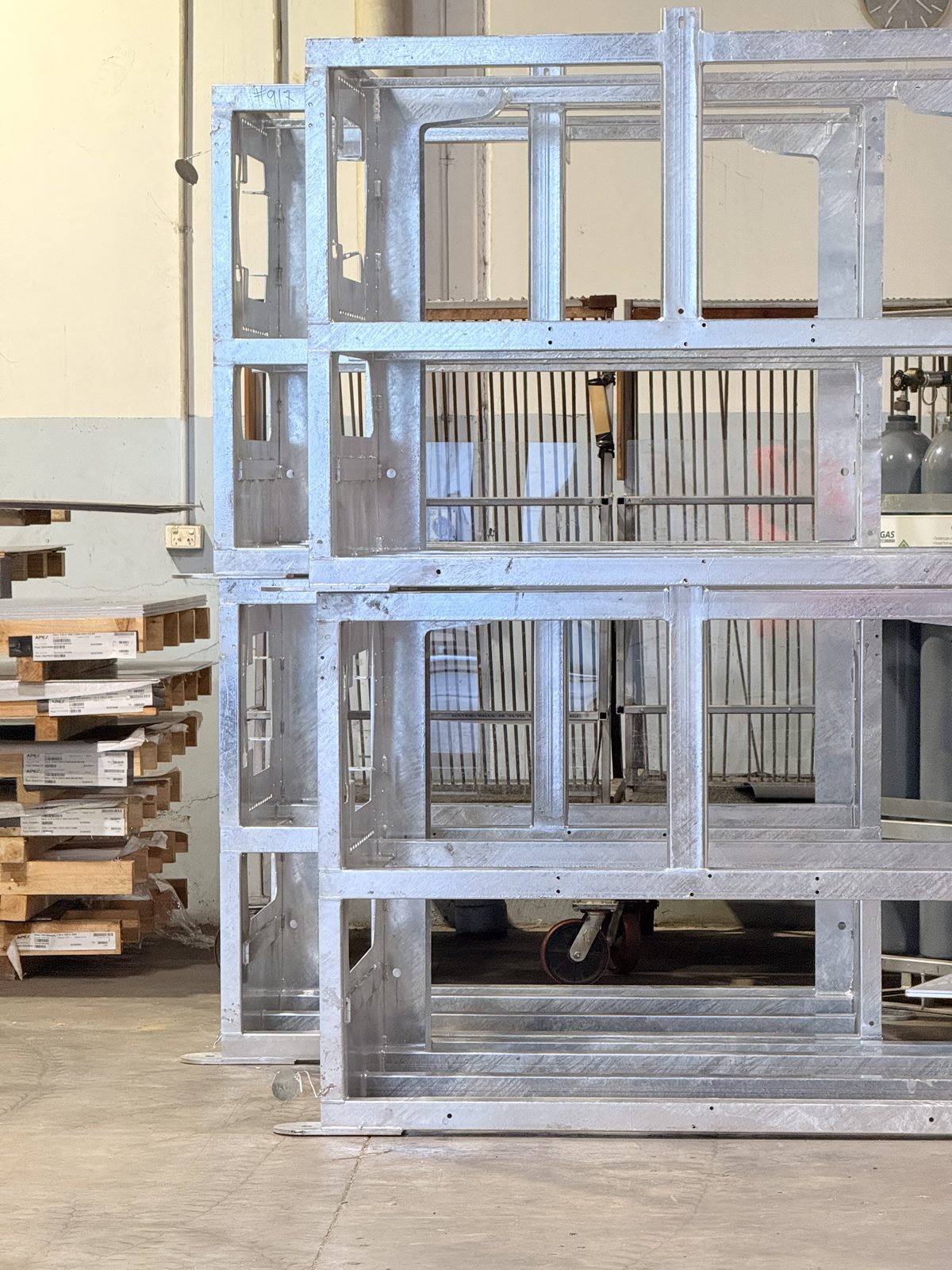 Custom aluminium structural frames fabricated at Aston Precision Melbourne