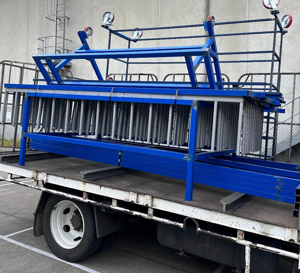 Custom racking trolleys and steel fabrication Melbourne